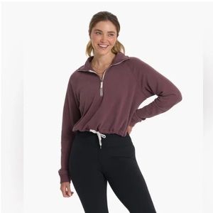 Vuori NWT Sedona half zip Small chestnut